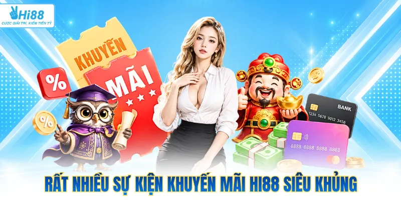 Rất nhiều sự kiện khuyến mãi Hi88 siêu khủng
