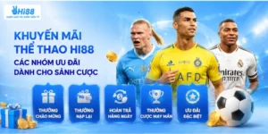 Khuyến mãi thể thao Hi88 – Các nhóm ưu đãi dành cho sảnh cược